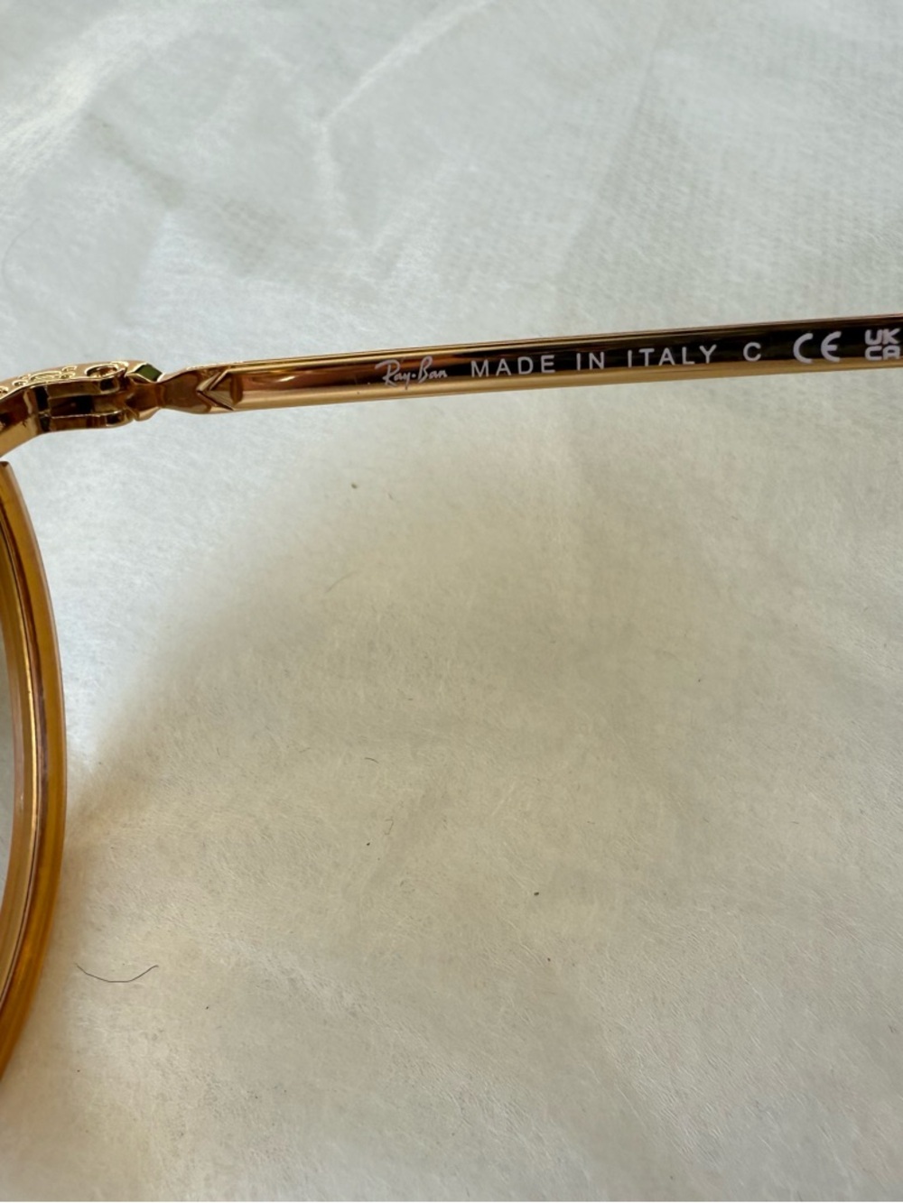 Ray ban woman’s gold frame sun glasses